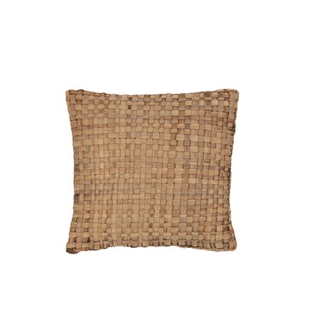 Cuscino quadrato in tessuto naturale 45x45x10 cm