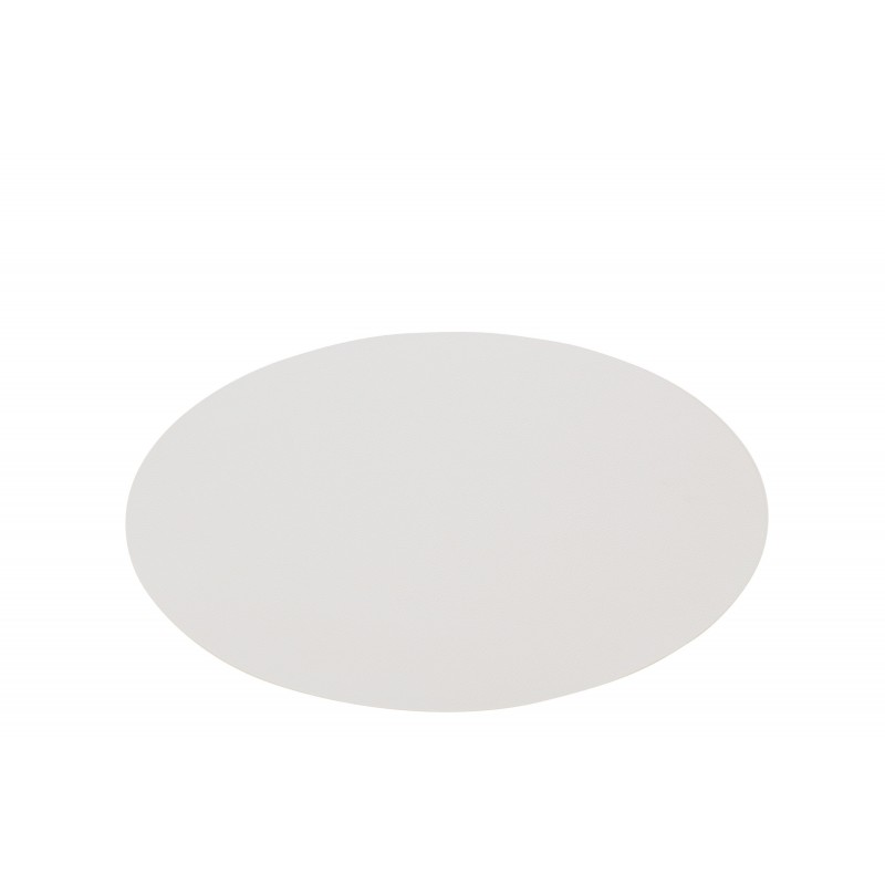 Set de table rond en plastique blanc 38x38x1 cm