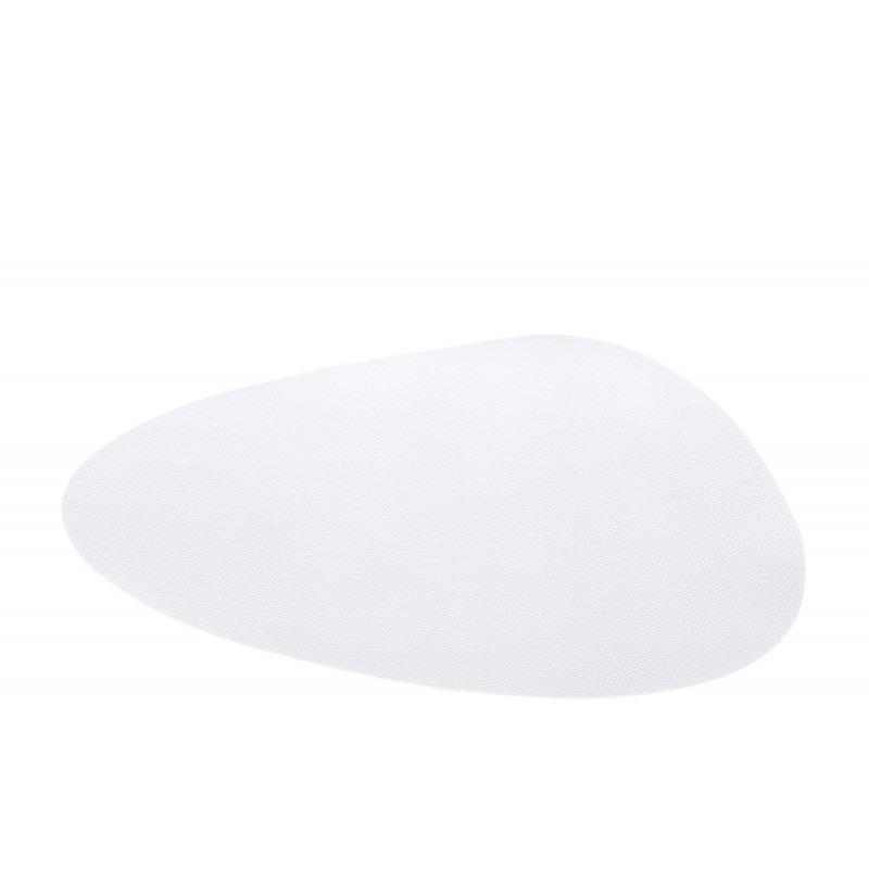 Set de table pierre en plastique blanc 44x37x1 cm