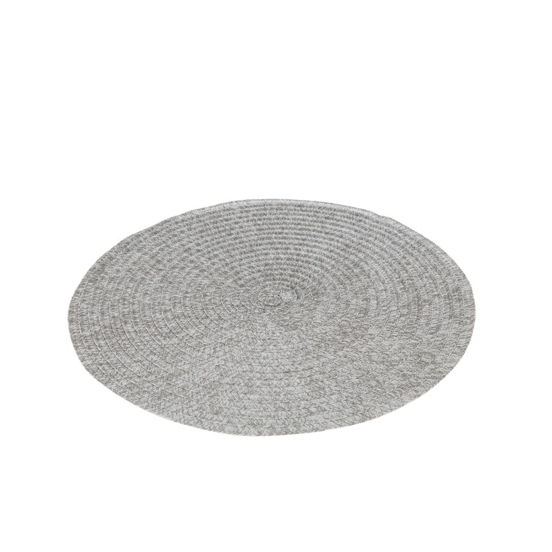 Set de table rond en plastique gris 39x39x1 cm