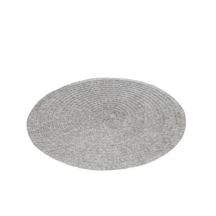 Set de table rond en plastique gris 39x39x1 cm