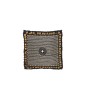 Coussin avec perle en coton noir 45x45x11 cm Coussin avec perle en coton noir 45x45x11 cm