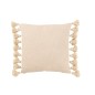 Cuscino quadrato con floche in cotone beige 49x47x1 cm - Cuscino per esterni Cuscino quadrato con floche in cotone beige 49x47x1 cm - Cuscino per esterni