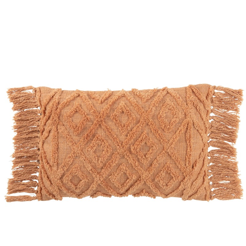 Cuscino rettangolare con sottofondo in cotone salmone 78x40x15 cm Cuscino rettangolare con sottofondo in cotone salmone 78x40x15 cm
