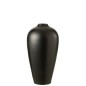 Vase long en céramique noir 26x26x50 cm Vase long en céramique noir 26x26x50 cm