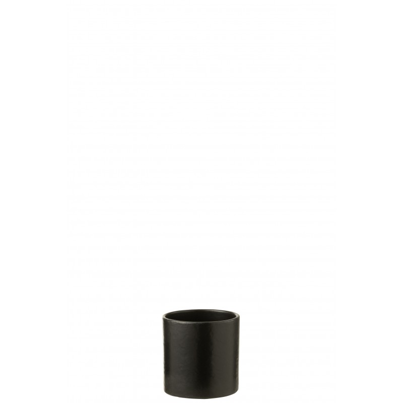 Cachepot en céramique noir 14x14x14 cm