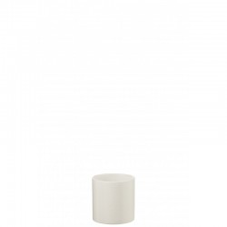 Cachepot en céramique blanc 14x14x14 cm