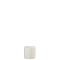 Cache-pot en céramique blanc 14x14x14 cm