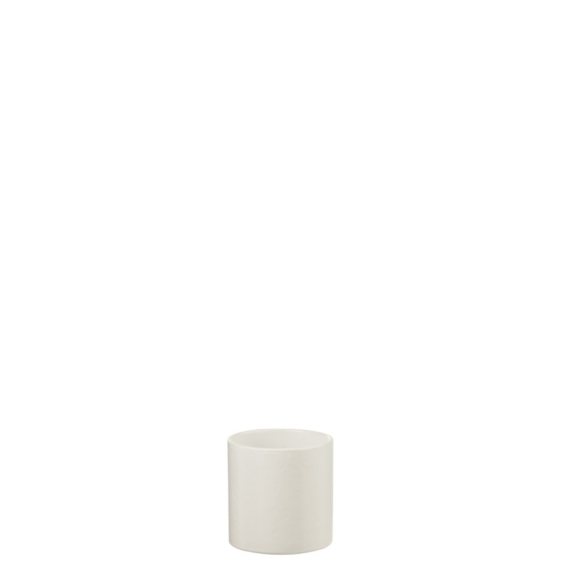 Vaso di fiori in ceramica bianca 14x14x14 cm Vaso di fiori in ceramica bianca 14x14x14 cm