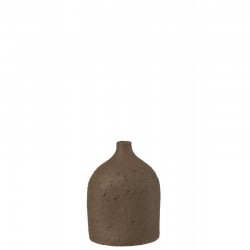 Jarrón de cerámica marrón de 15x15x20 cm