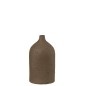 Vase col bouteille en céramique marron 16x16x28 cm Vase col bouteille en céramique marron 16x16x28 cm