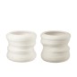 Set de 2 cachepots en céramique blanc 32x32x26 cm Set de 2 cachepots en céramique blanc 32x32x26 cm