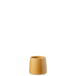 Vaso di fiori in ceramica ocra 13,5x13,5x13 cm