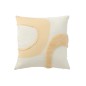 Cuscino quadrato con motivo tessile beige 43x43x10 cm Cuscino quadrato con motivo tessile beige 43x43x10 cm