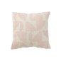 Cuscino quadrato con motivi geometrici in tessuto rosa 43x43x10 cm Cuscino quadrato con motivi geometrici in tessuto rosa 43x43x10 cm