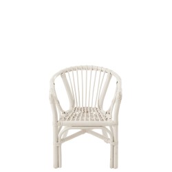 Silla para niños de madera blanca de 41x44x52 cm