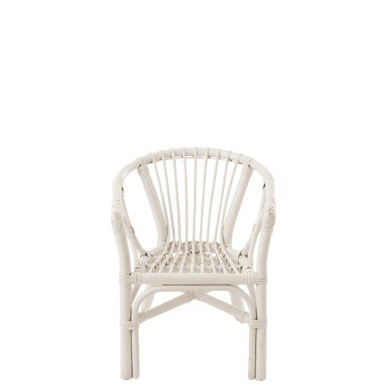 Silla para niños de madera blanca de 41x44x52 cm