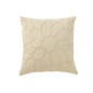Cuscino quadrato con fiore tessile bianco 43x43x10 cm Cuscino quadrato con fiore tessile bianco 43x43x10 cm