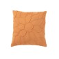 Cuscino quadrato con fiore tessile arancione 43x43x10 cm Cuscino quadrato con fiore tessile arancione 43x43x10 cm