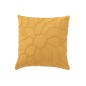 Cuscino quadrato con fiore tessile arancione 43x43x10 cm Cuscino quadrato con fiore tessile arancione 43x43x10 cm