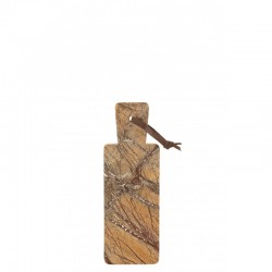Planche à découper rectangle en marbre ocre 39x10x2 cm