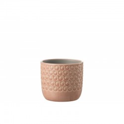 Cachepot de cerámica rosa de 12x12x11.5 cm