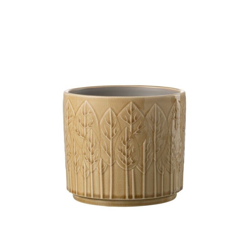 Cache-pot en céramique beige 17x17x15 cm Cache-pot en céramique beige 17x17x15 cm