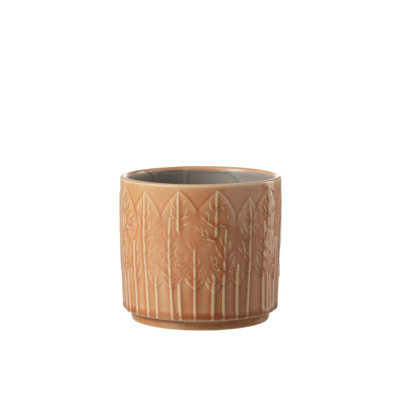 Cache-pot en céramique orange 14x14x13 cm Cache-pot en céramique orange 14x14x13 cm