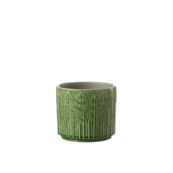 cachepot de cerámica verde de 12x12x11 cm