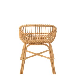 Chaise rotin en bois naturel 57x60x79 cm