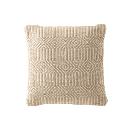 Cuscino in tessuto naturale a fantasia 42x44x10 cm