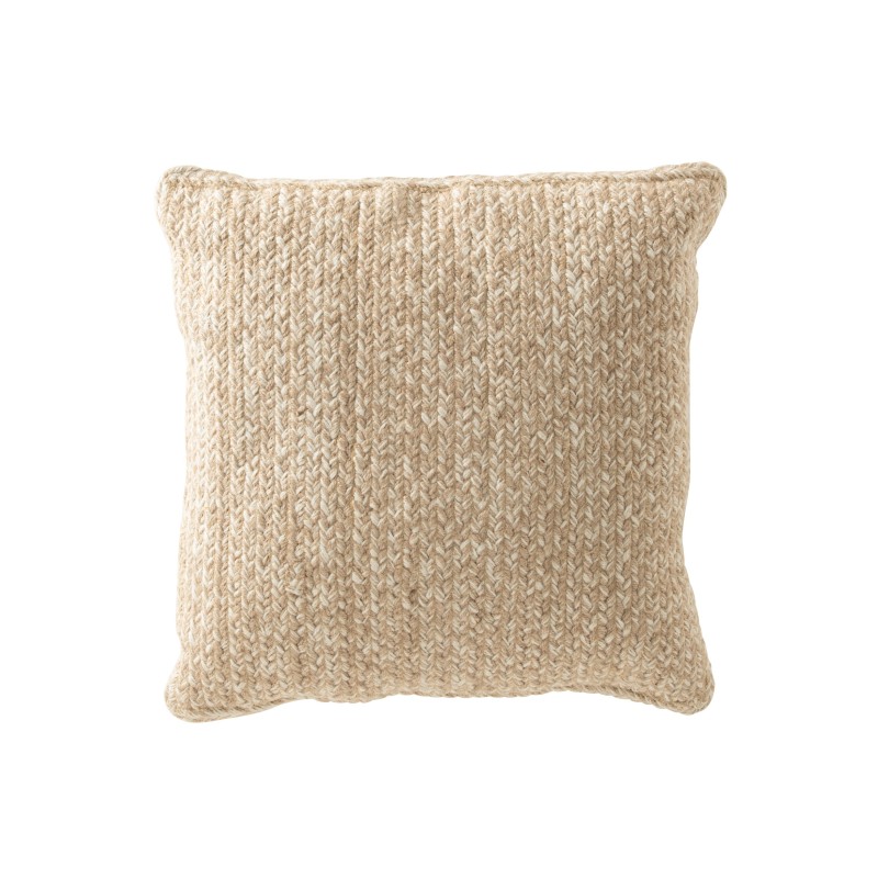 Cuscino a rete quadrata in tessuto naturale 42x44x10 cm