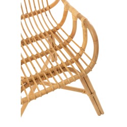 Chaise rotin en bois naturel 57x60x79 cm