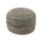 Puf redondo de tela negro 50x50x35 cm Puf redondo de tela negro 50x50x35 cm