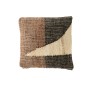 Cuscino quadrato a 3 colori in tessuto marrone 49x49x10 cm Cuscino quadrato a 3 colori in tessuto marrone 49x49x10 cm