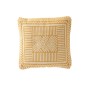 Cuscino con motivo tessile ocra 42x44x10 cm Cuscino con motivo tessile ocra 42x44x10 cm
