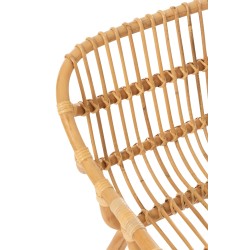 Chaise rotin en bois naturel 57x60x79 cm