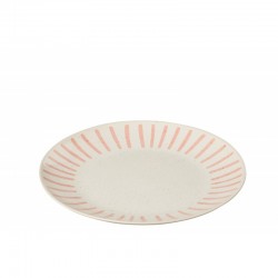 Assiette plate en porcelaine rose 28x28x4 cm