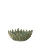 Plat feuille en céramique vert 38x38x15 cm
