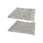 Set de 2 plaids en coton noir 273x134x1 cm Set de 2 plaids en coton noir 273x134x1 cm