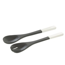 Set de 2 couverts à salade en bois multicouleur 33x8x4 cm