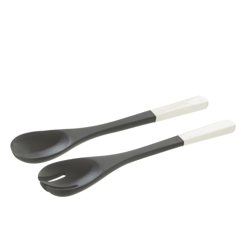 Set de 2 couverts à salade en bois multicouleur 33x8x4 cm