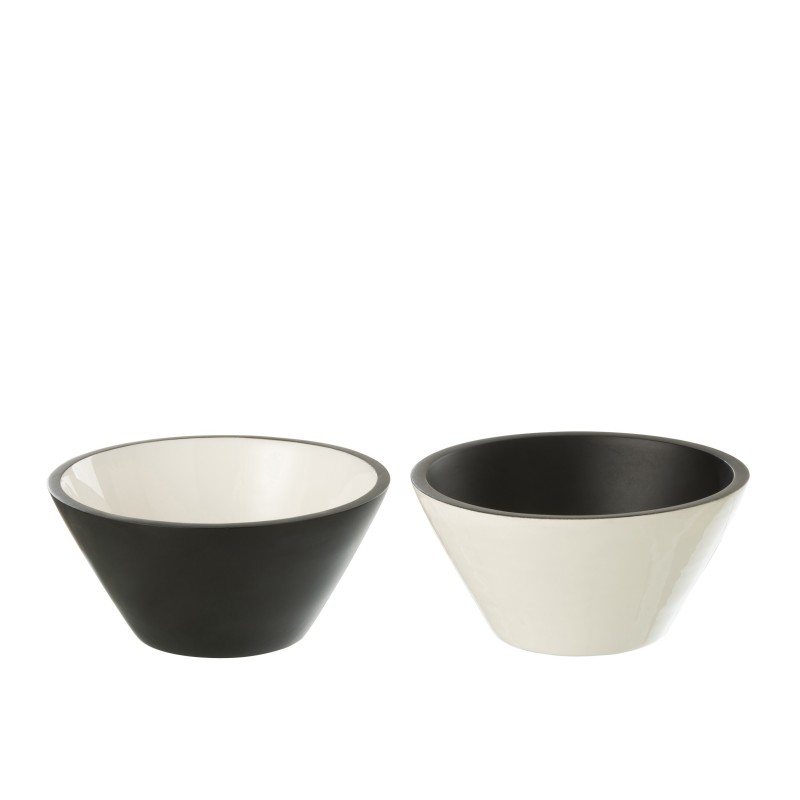 Set de 2 bols en bois multicouleur 24x24x12 cm