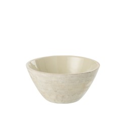 BOWL KOS WOOD CREME MEDIUM