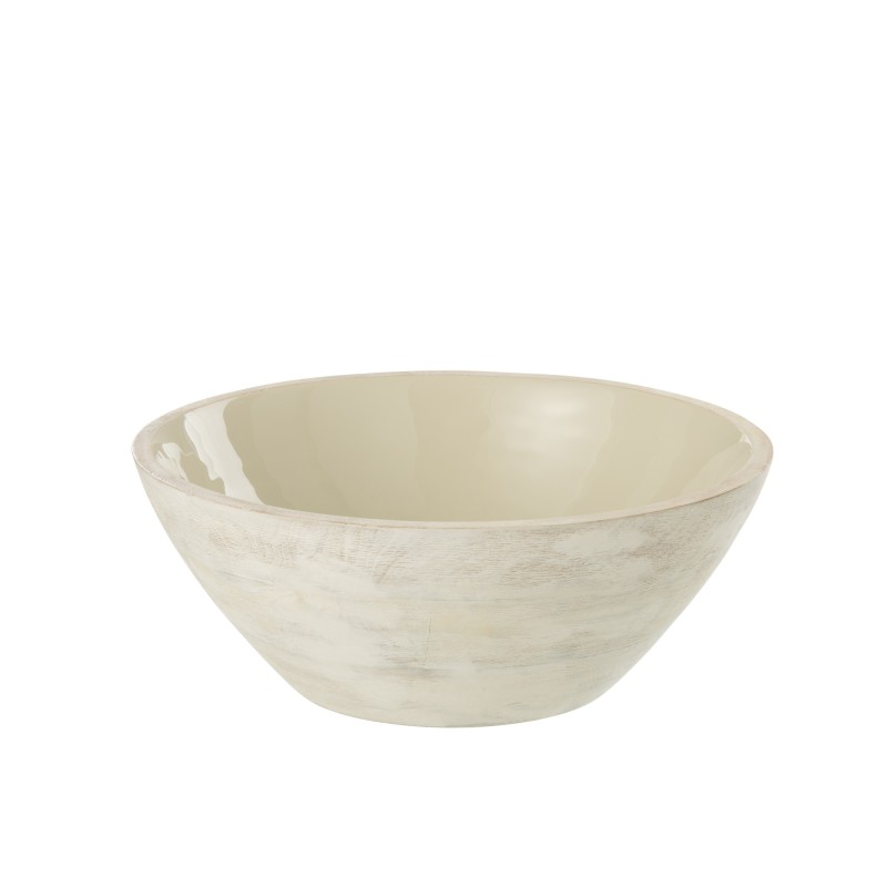 Saladier en bois multicouleur 30x30x12 cm