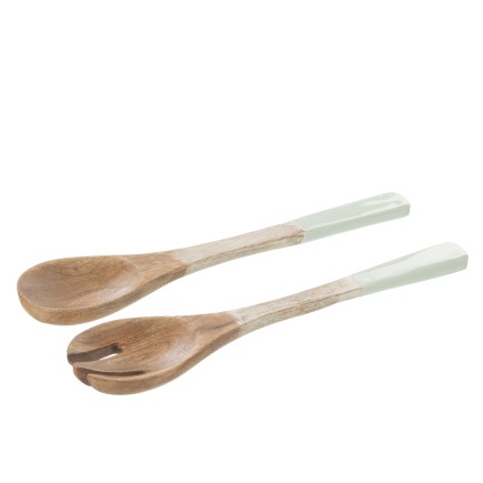 Set de 2 couverts à salade en bois multicouleur 34x8x4 cm