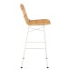 Chaise de bar avec pieds métal en bois naturel 47x42x92 cm Chaise de bar avec pieds métal en bois naturel 47x42x92 cm