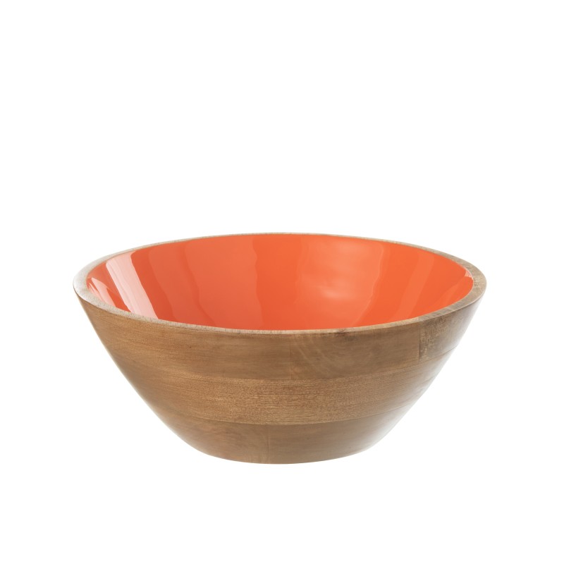 Saladier en bois multicouleur 30x30x12 cm