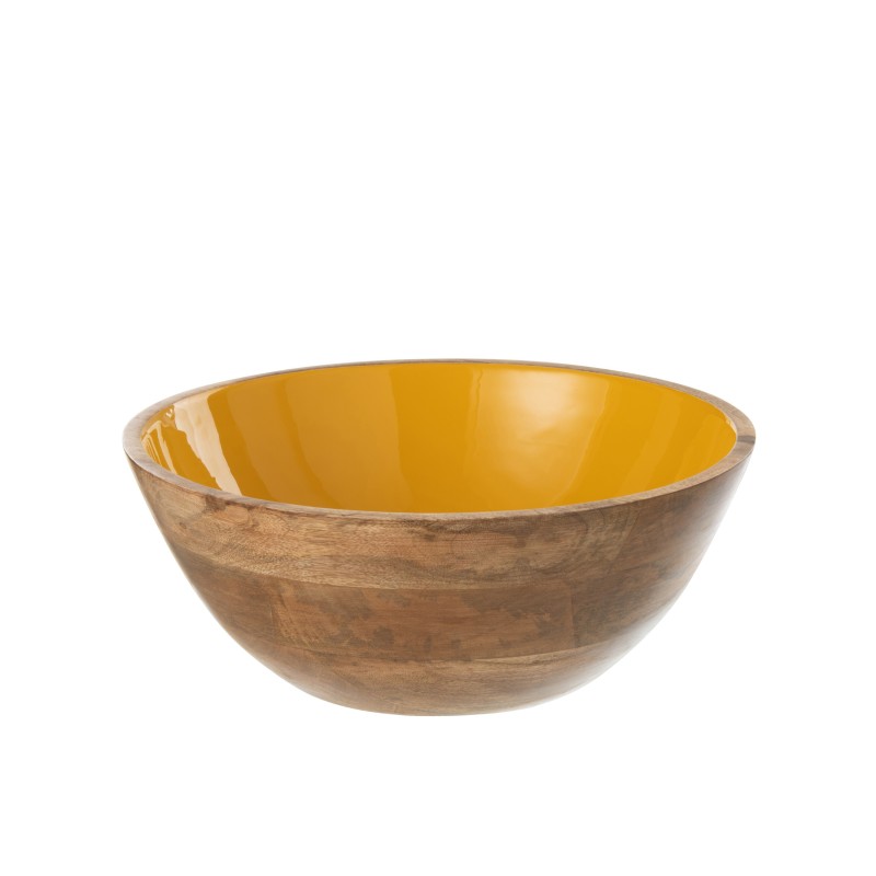 Saladier en bois multicouleur 30x30x12 cm