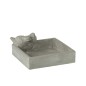 Bassin carré en ciment gris 22x20x10 cm